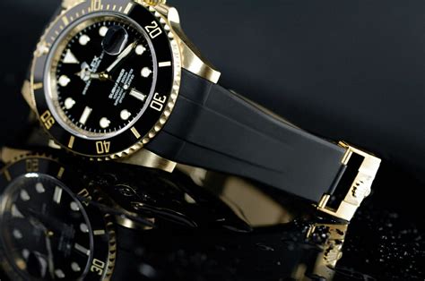 rolex rubber band price|Rolex with black rubber band.